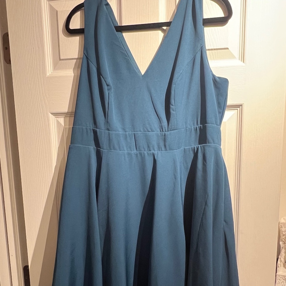 Torrid Special Occasion Navy Fit and Flare Dress